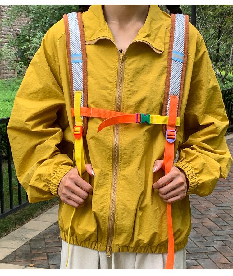 Women's Colorblock Student Travel Backpack - Trendy, Lightweight, Large Capacity