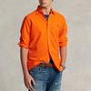 Polo Ralph Lauren SS23 Solid Color Pointed Collar Pony Embroidery Long Sleeve Shirt Men Shirts Orange MNPOWOV16821984-800