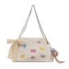 Spring color large-capacity tote bag women's new fashion retro shoulder commuter bag chain bucket bag