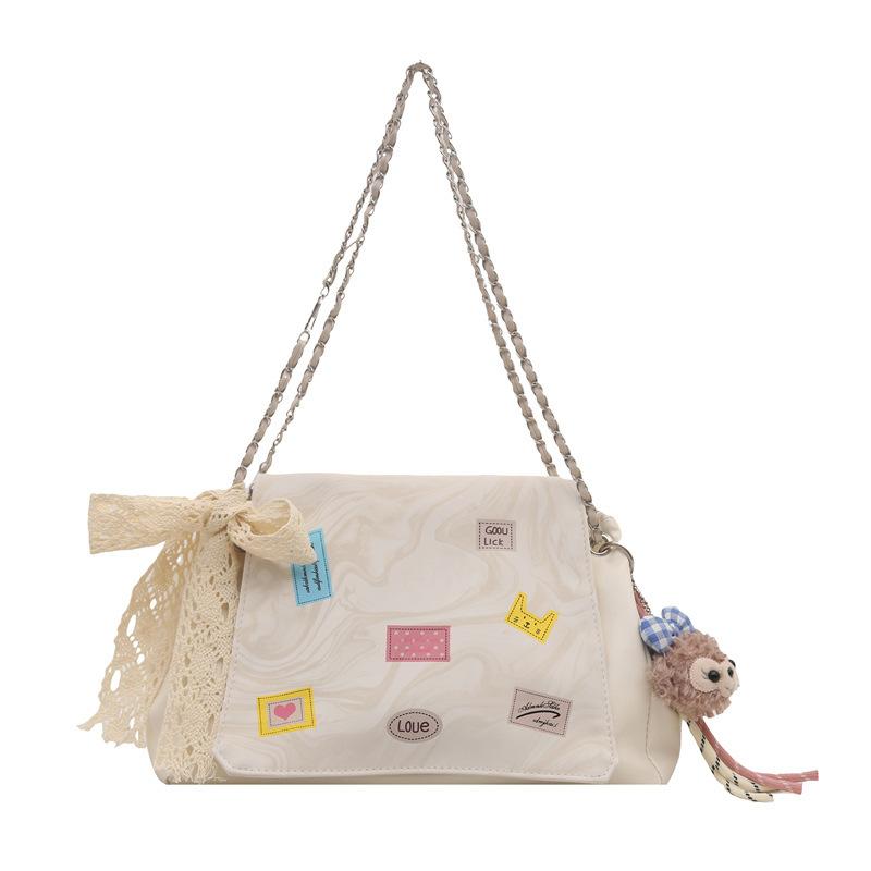 Spring color large-capacity tote bag women's new fashion retro shoulder commuter bag chain bucket bag