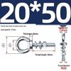 Marine Grade Zinc-Plated Hardened Carbon Steel Lifting Eye Bolt with Nut, Round Ring, Extended Thread, M6 M8 M20