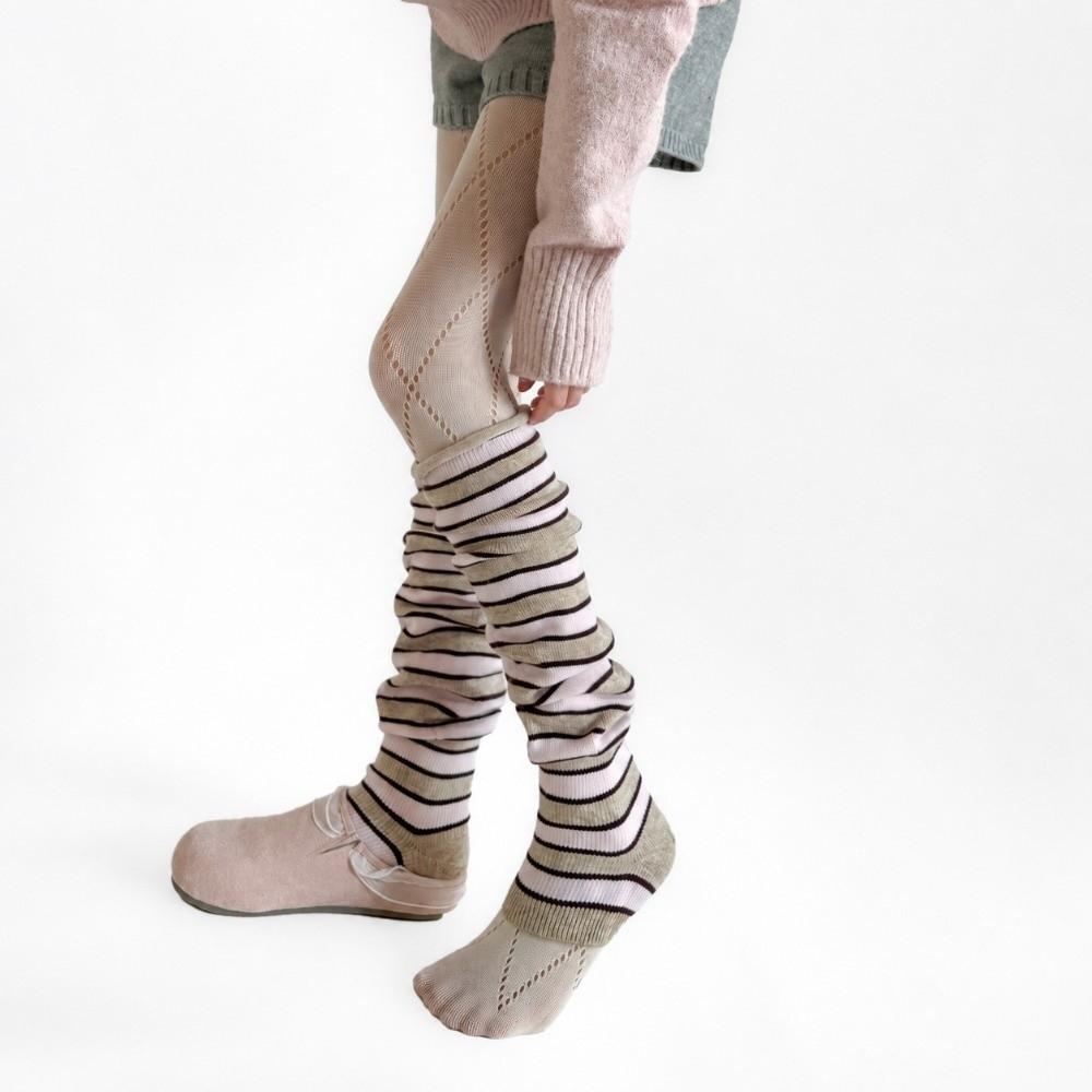 1 Pair Knee High Knee High Leg Warmers Thigh High Knitted Foot Covers Autumn Winter