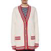 GUCCI Sylvie Web Knit Cardigan 'Ivory/Red' 574182-XKARR-9376