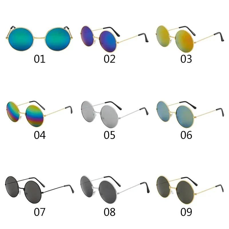 Vintage Retro Polarized Steam Punk Sunglasses Fashion Metal Round Mirrored Eyewear Men Circle Sun Glasses UV400