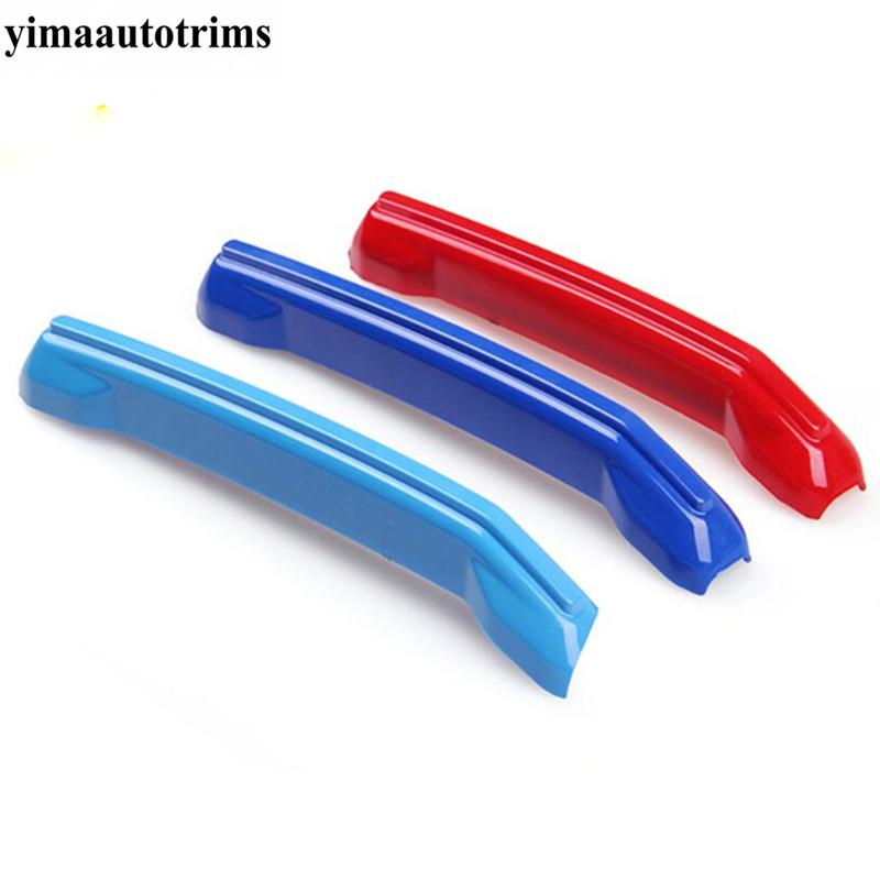 Tricolor Front Head Grille Grill Strip Molding Decoration Cover Trim For VOLVO XC60 2018 -  Plastic Accessories Exterior Kit