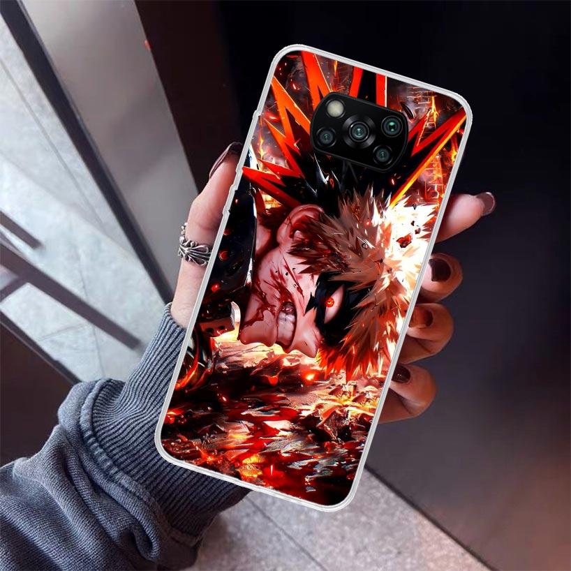 Bakugou Katsuki MHA My Hero Phone Case For Xiaomi Poco X7 X6 X5 Pro F7 Ultra Redmi 15C 15 13 13C 12 12C 10 10A 10C 9 9A 9C 9T Sh