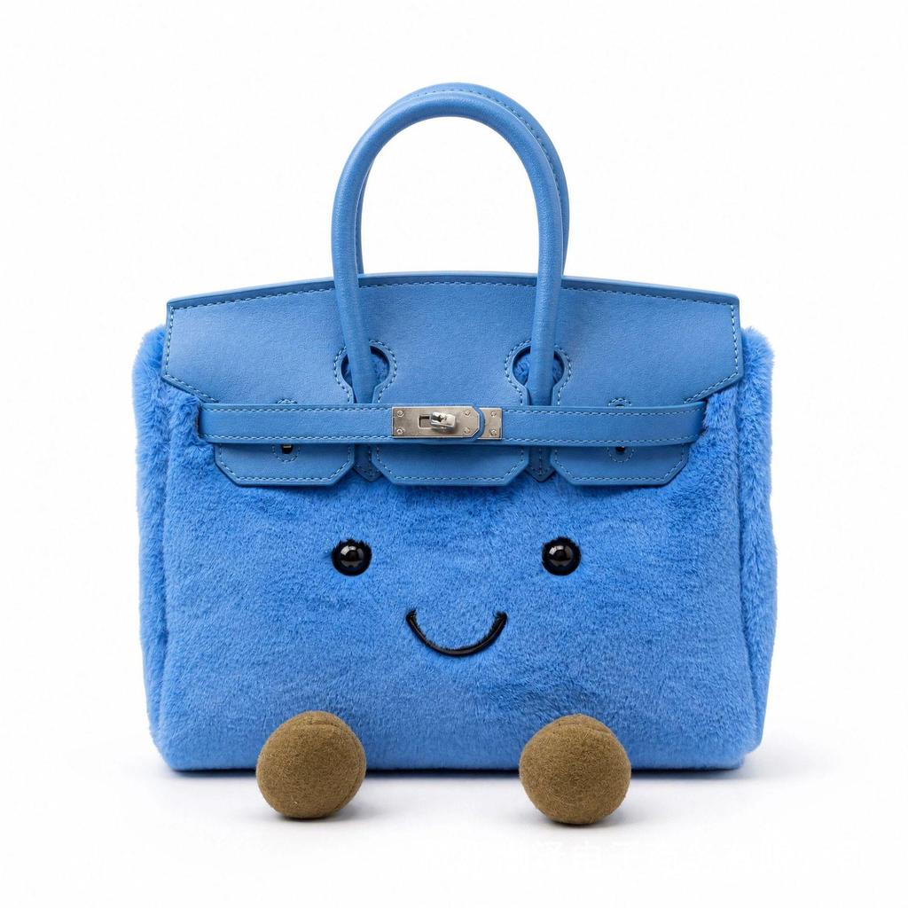 Jllycat Cute Fluffy Platinum Doll Crossbody Elf Handbag