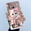 New Hot For Tecno Spark 6 Go / Spark 6 Air Case Lovely Cartoon Cat Liquid Silicone Soft TPU Shockproof Back Cover Ultrathin Capa