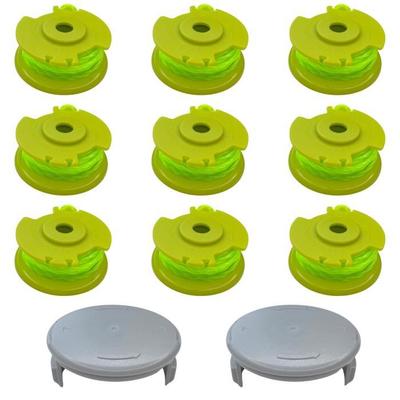 Pjovimo laido ritė atsarginė AC80RL3 suderinama su Ryobi One+ 18V 24V 40V Ø2mm L3,4m [9 ritės + 2 dangteliai]Phonillico®