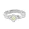 Shinjuku Gin No Kura Peridot Milgrain Square Silver 925 Ear Cuff, Single Earring, Women's, Non-Pierced Earring