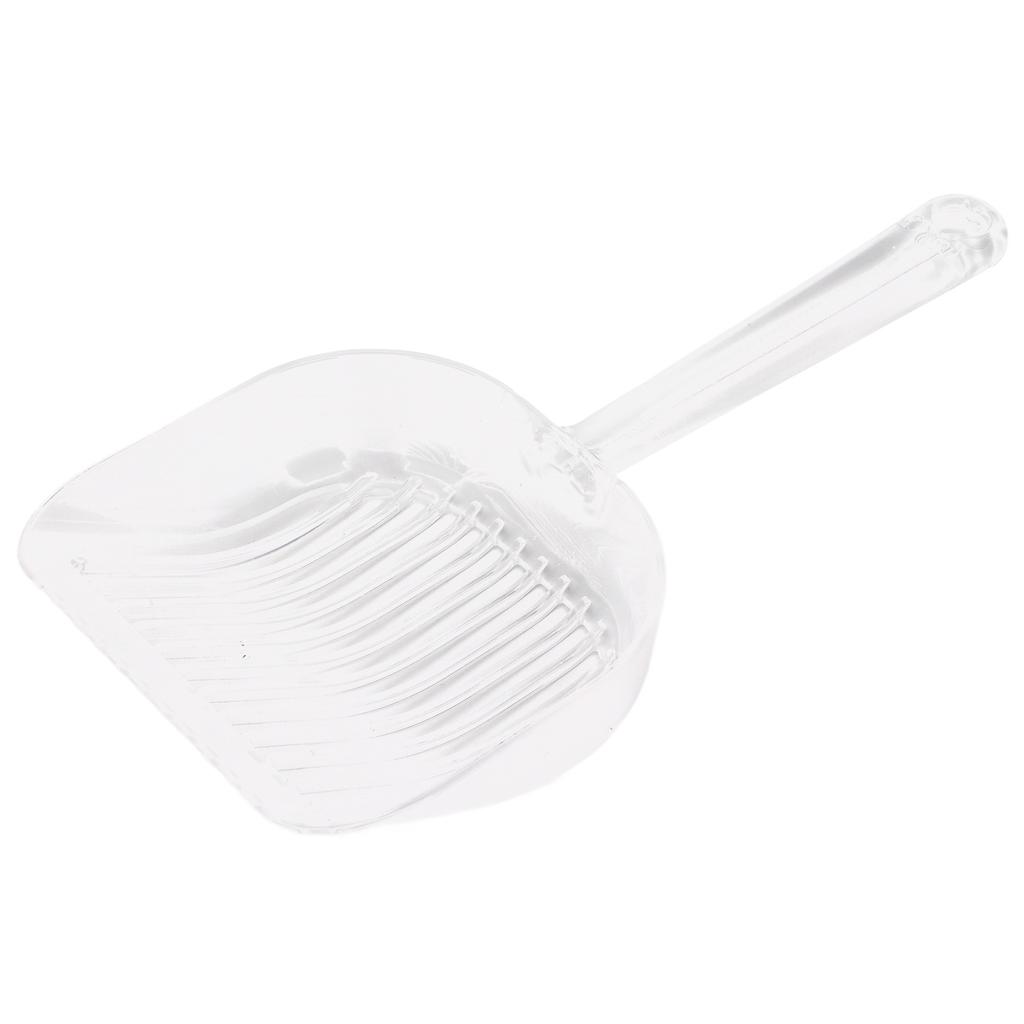 Cat Litter Scoop ABS 5mm Spacing Filtering Design Cat Poop Shovel with Ergonomic HandleTransparent Crystal Style