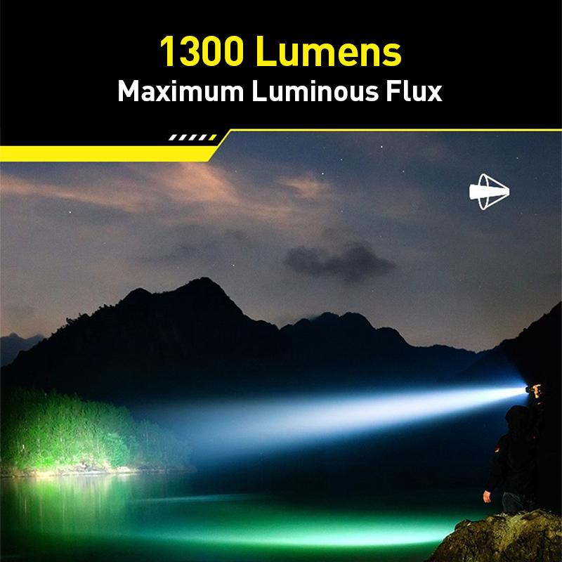Philips Flashlight SFL2101P SFL2101P Telescopic Zoom Flashlight 1300 Lumens Beam Distance (Max) 800 Meters