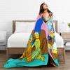 Blanket The S-Simpsons Travel Office Flannel Bedding Throws For Couch Chair Super Warm Design Bedspread Birthday Present