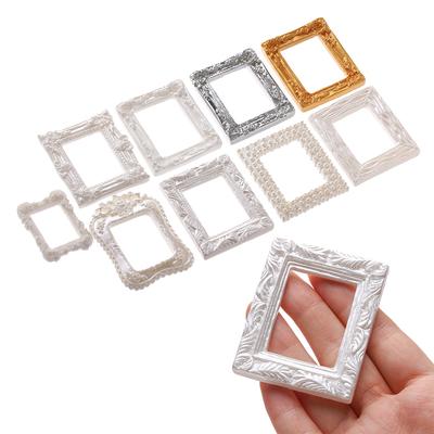 2 Buc 1/12 Mini Rame Foto din Rășină Accesorii Miniaturale pentru Păpuși Model de Mobilier de Simulație Jucărie pentru Copii Decor Casă de Păpuși