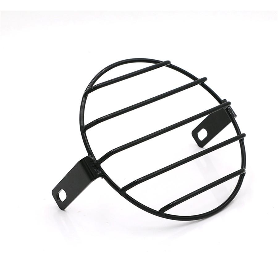 6.5" Retro Motorcycle LED Headlight  + Headlight Grill Cover  for Honda Old School/Cruiser/GN125/Choppers/Bobber/Cafe Racer/Custom