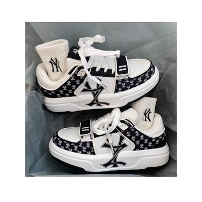 Thick Baseplate Shoes Men's Summer New Versatile Letter White Shoes Lightweight Casual Sports Bread Shoes Boys