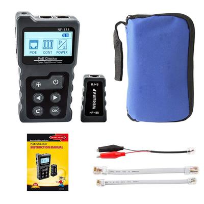 LAN-Kabeltester Digitaler Multifunktions-Spannungstester für PoE-Stromtest RJ45-Durchgangstester Netzwerkkabel-Durchgangstest DC-Stromversorgung und