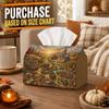 1pc Classical Rural Tissue Box - Harvest Napkin Dispenser, Two Sizes Available Made of Durable Polyester, Decorated with Harvest Farmer Hill, Suitable