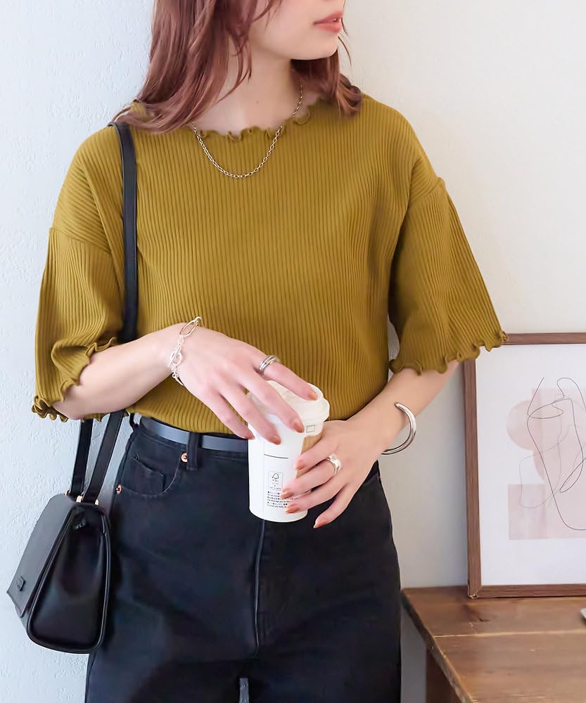 Color Available in 22 Ribbed Mellow Flare Sleeves DCZ1041406A0017 M Green Yellow [Discoat] [New Added! / Colors] 5/8 <WEB Exclusive>