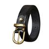 Belt Women's Retro Fashion Trends Distressed Embossed Washed Leather Pin Buckle First Layer Cowhide Jeans Belt Women's