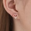 CRANNE 14K GF Simple Cubic Cute Heart Earrings C24EGF202