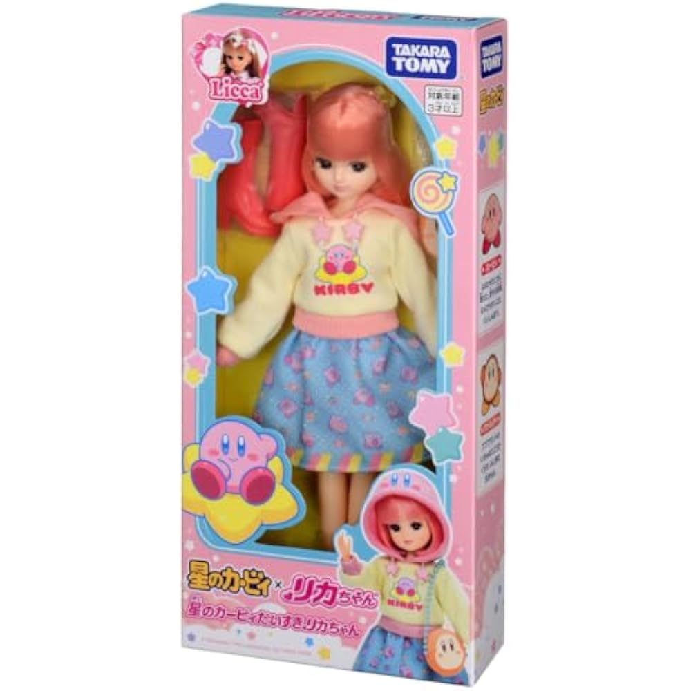 Takara Tomy Licca-chan Doll Kirby's Dream Land: Daisuki Licca-chan Dress Up Playhouse Toy 3 Years...