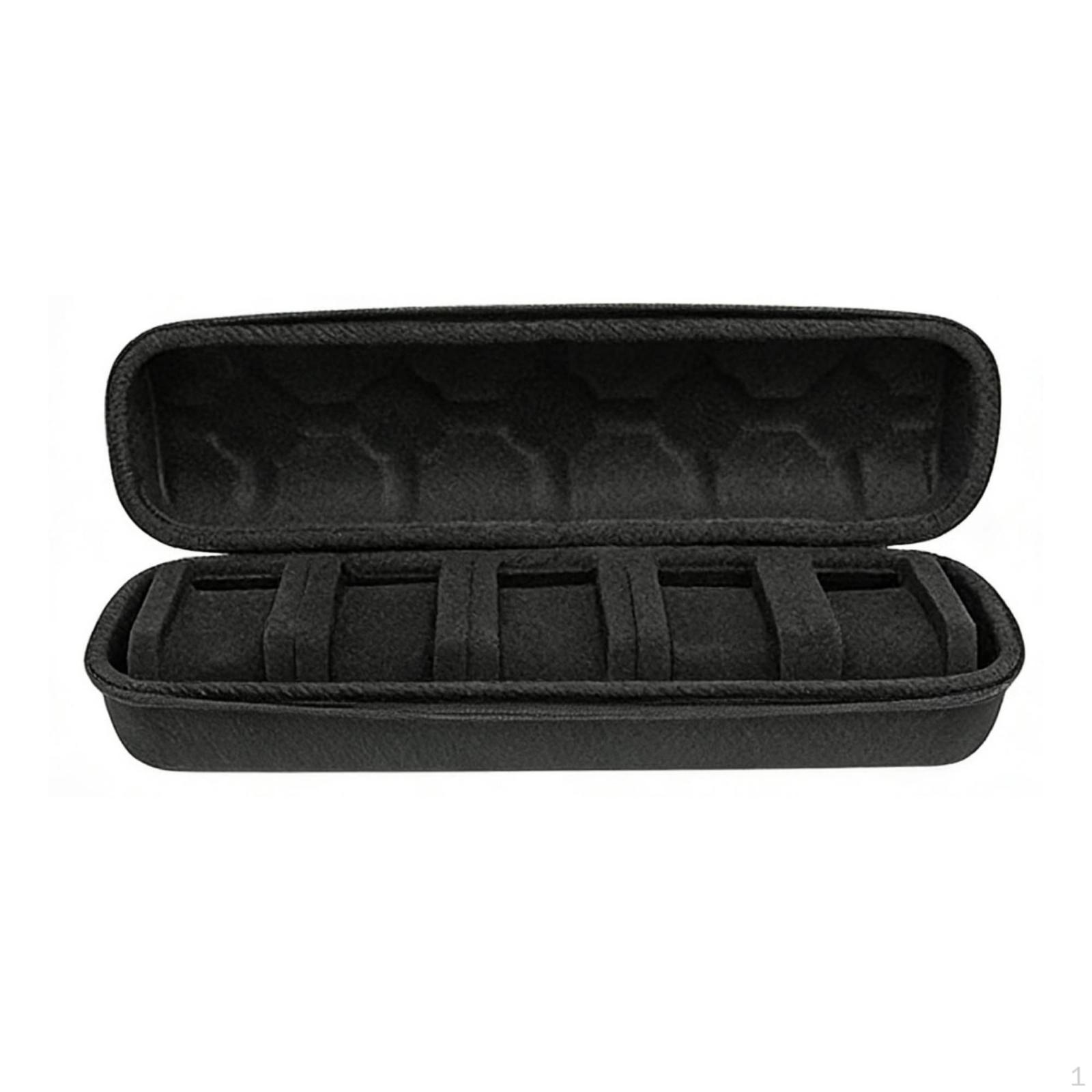 Watch Case with Foam Inserts ReinforcedExterior Slots Zippered for Journeyers