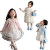 Girls' Spring & Autumn Cardigan Princess Dress Set 2025 - Sweet Two-Piece Outfit for Kids