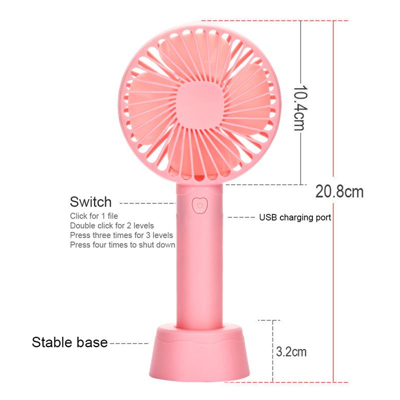 USB Rechargeable Portable Mini Desktop Fan with Phone Stand Outdoor Home Fan Mini Handheld Spray Fan