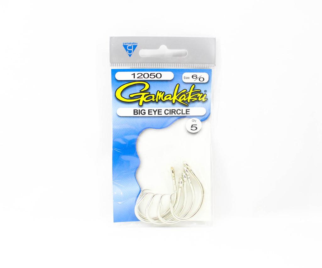 Gamakatsu 12050 Circle Hook Big Eye Tin Size 6/0 , 5 Per Pack (2931)