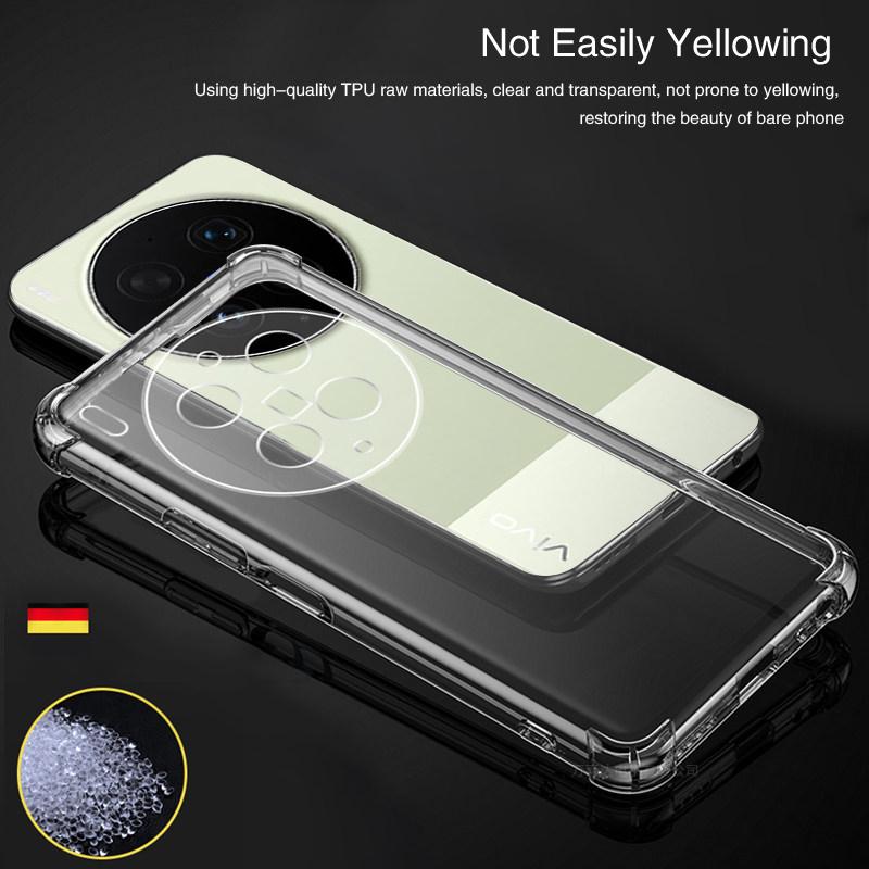 Airbag Phone Case for VIVO X300 Ultra FE Pro X300S X300Ultra X300FE X300Pro 5G Soft Clear Silicone TPU Original Back Cover Funda