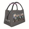 1pc Funny Bird Pattern, Suitable for Home, Restaurant, Office, and Outdoor Use, Unisex Portable Reusable Picnic Lunch Bag with I