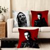 Singer MMarilyn MManson Cushion Cover Plush Fabric Soft DoubleSided Printed Sofa Warm Winter Home Child Gift Pillow Case