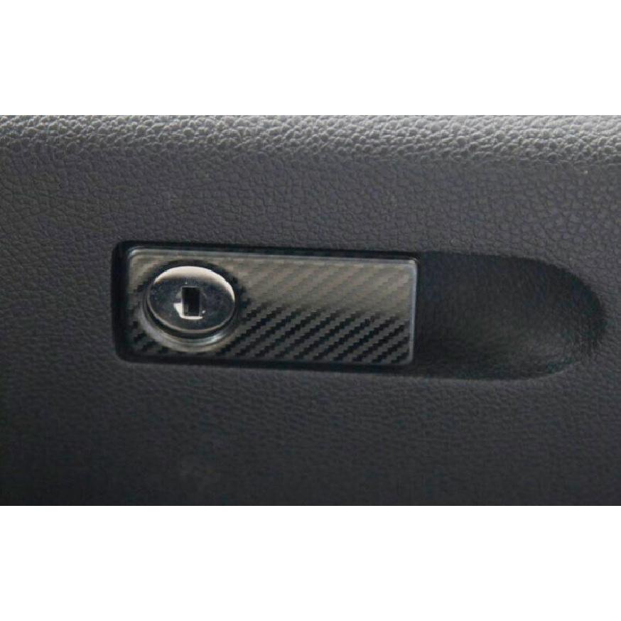 For Benz C-Class 2007-14 Carbon Fiber Steel Passenger Storage Box Handle Sticker