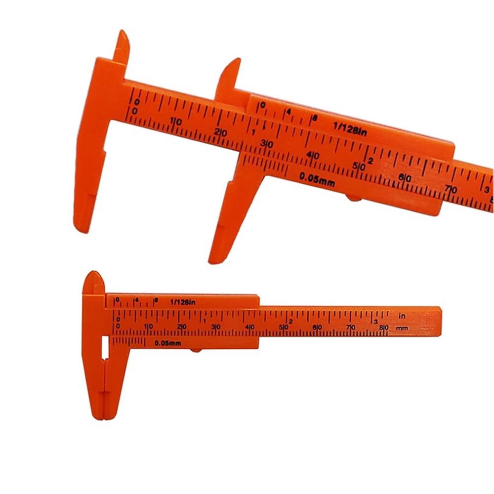80mm Mini Plastic Sliding Vernier Caliper Gauge Measure Tool Ruler Micrometer Inside Outside Depth Step Micrometer