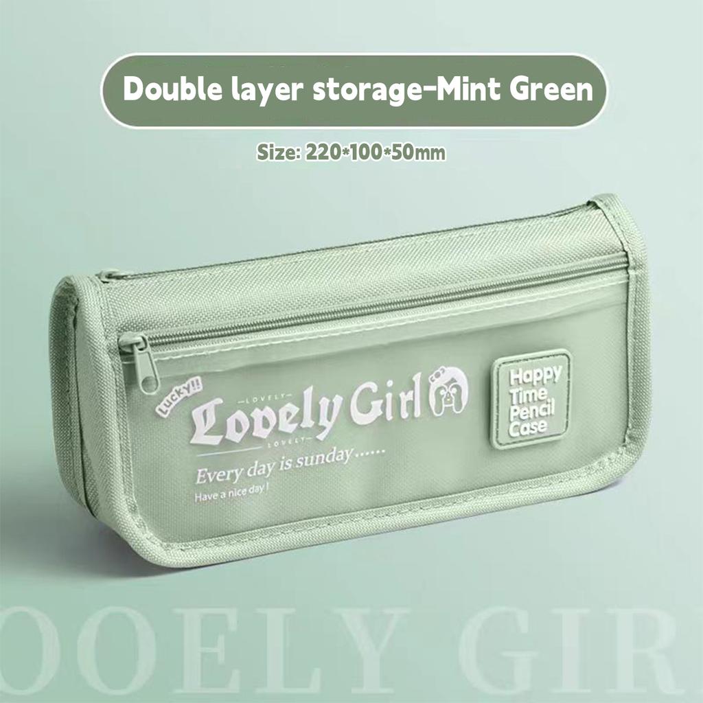 Large Capacity Transparent Pencil Case Student Pencil Box Ins Simple Korean Pen Bag School Office Supplies Stationery