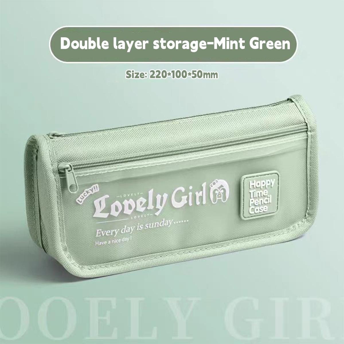 

Large Capacity Transparent Pencil Case Student Pencil Box Ins Simple Korean Pen Bag School Office Supplies Stationery