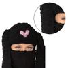 Rabbit Ear Winter Hat for Girl Handwoven Balaclava Cap Novelty Party Hat Adult Knit Full Face Mask Hat Sport Accessories
