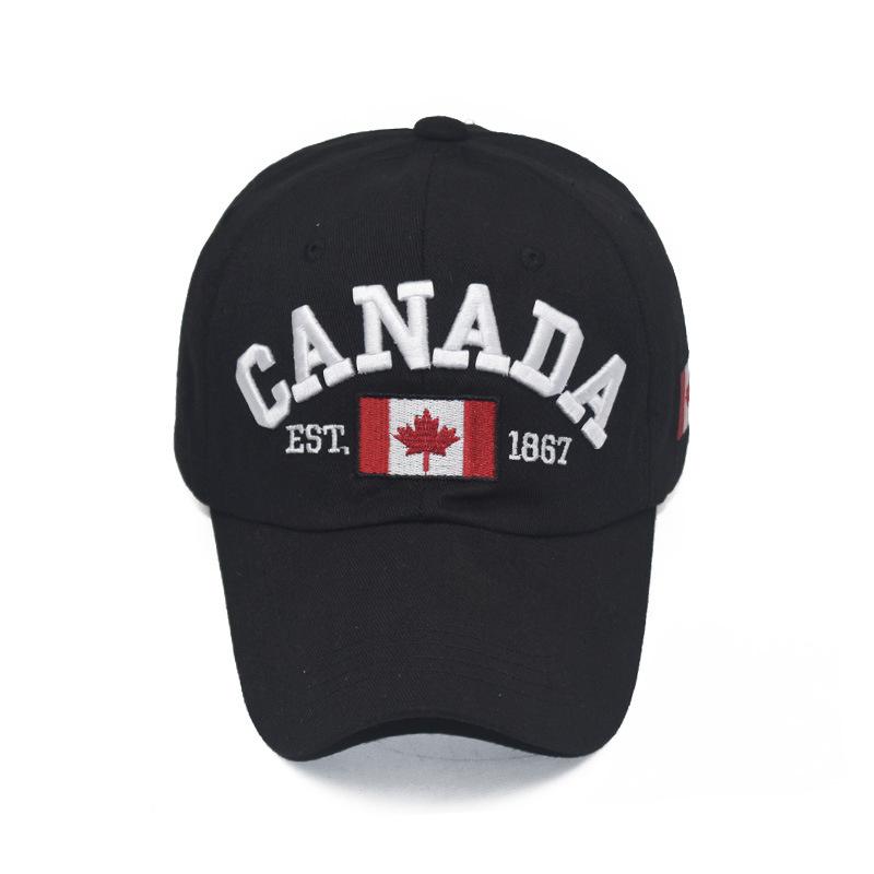 Canada Dad Unisex Cotton Baseball Cap Maple Leaf Flag Cap Embroidered Unisex Cap Outdoor Sun Hats for Adult