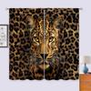 Modern Pink Bow Leopard Print Curtains Preppy Girly Cheetah Cute Pretty Sweet Girls Art Printed Retro Fashion Curtain Polyester With Rod Pocket