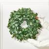 VEVOR Artificial Decorative Wreath, 26 In, Green, Decorated with Eucalyptus Leaves, Berries, Thorny Stems