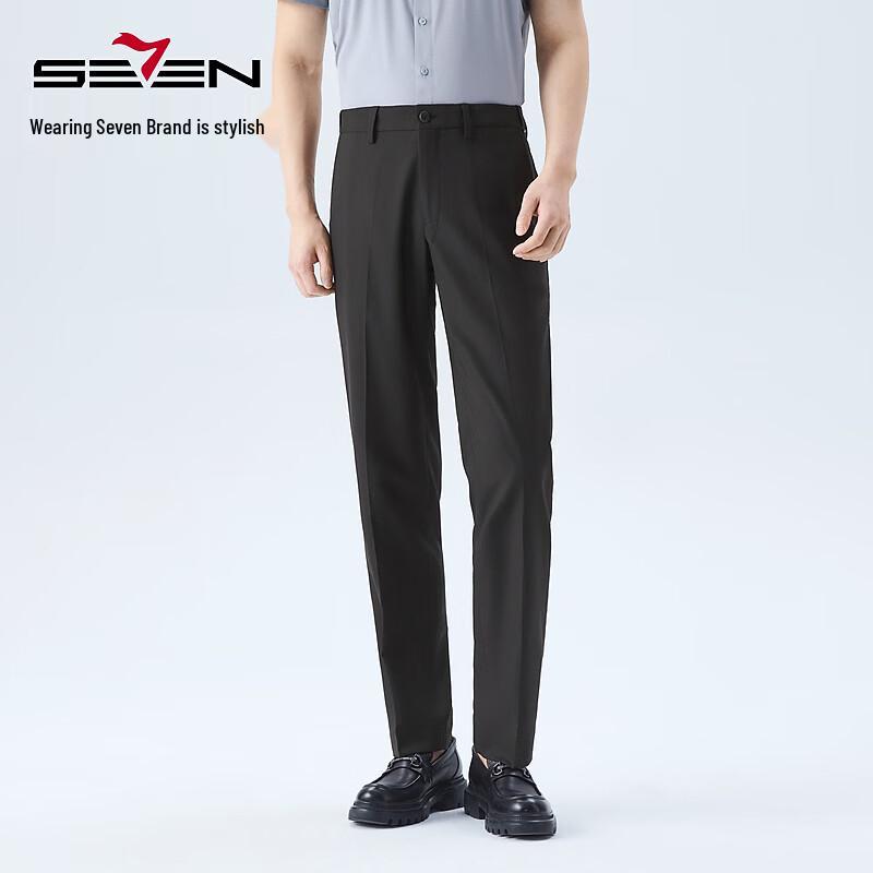 SEVEN Men s Lyocell Silk Blend Slim Fit Pleated Dress Pants 34