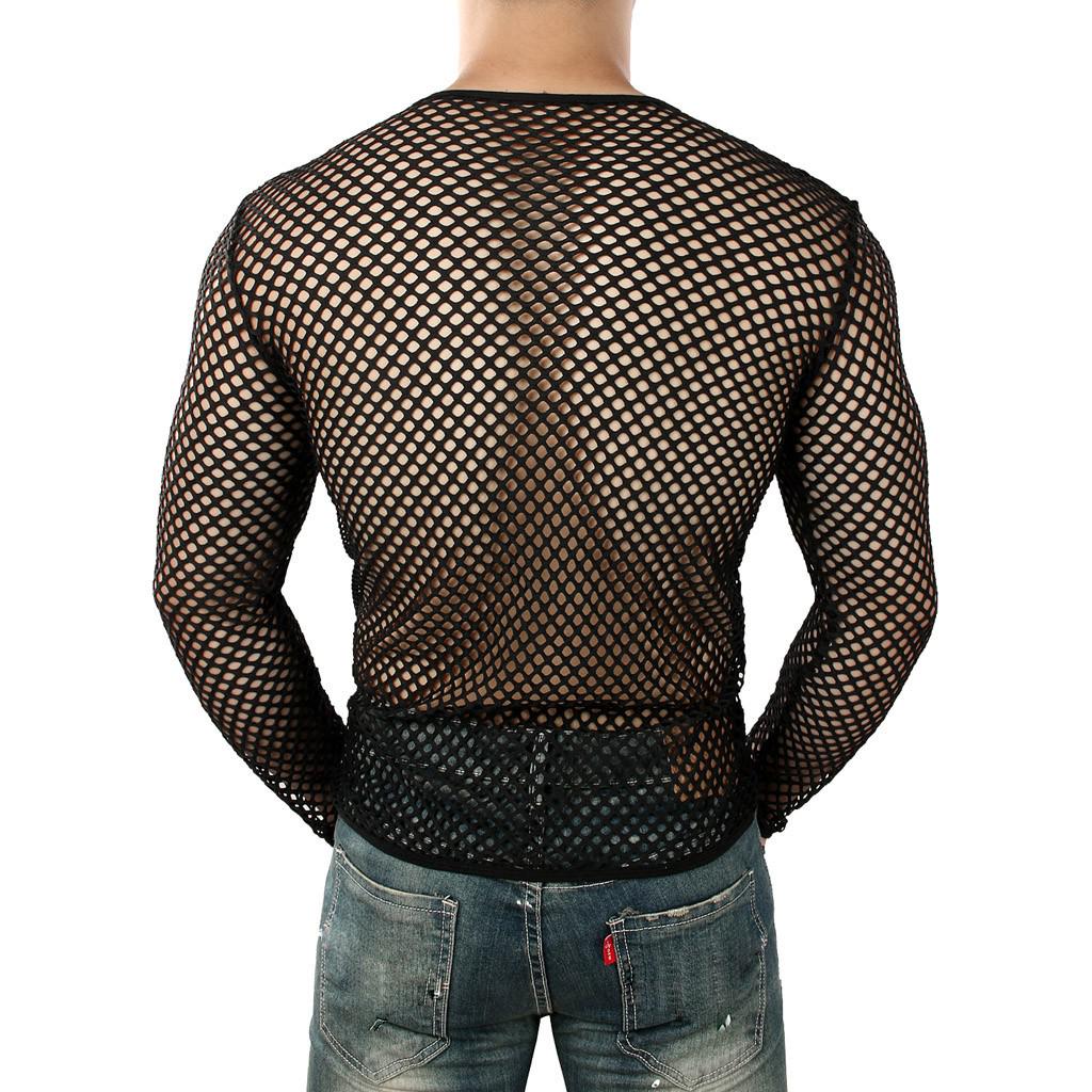 Men's Summer Casual Muscle Pullover Short Sleeves Mesh Shirt Top Blouse