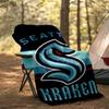 Seattle Kraken Logo Blanket Flannel Throw for Sofa, Indoor, Camping, Living Room, Office, Chair, And Bed Soft Birthday Gift