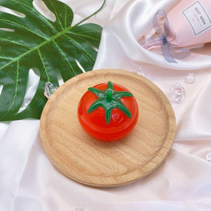 Tomato Squeeze Stress Ball Soft Fidget Sensory Toy For Adhd Autism, Slow Rebound Squeeze Toy For Adults Kids Christmas Gift