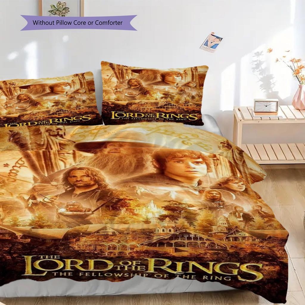 Lord Rings Trilogy Threepiece Set 1 Duvet Cover 2 Pillowcase Without Core Duvet Cover And Pillowcase Christmas Birthday Gift Bedding Set