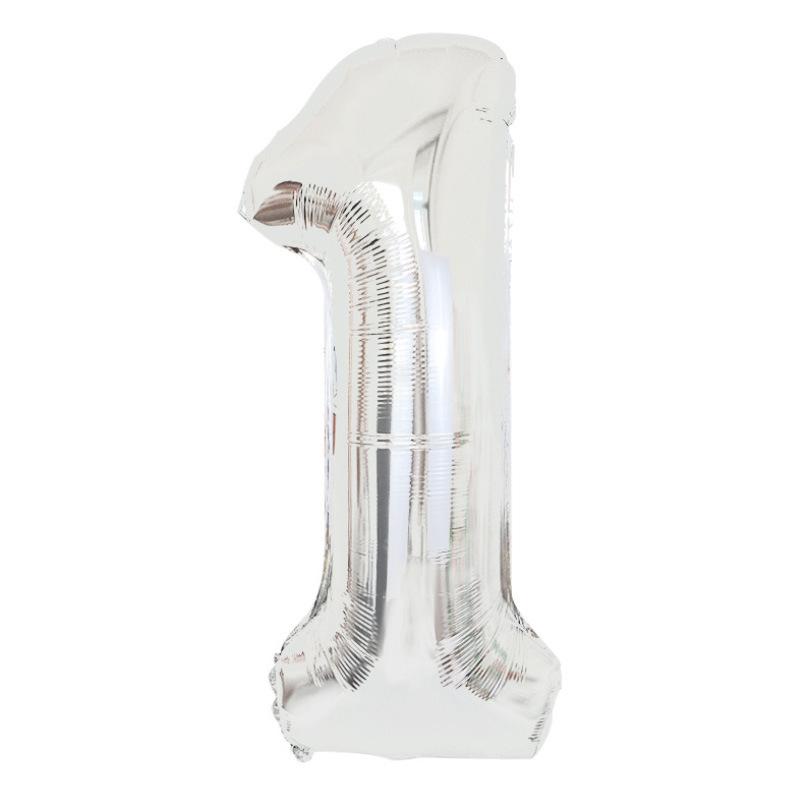 32-Inch Gradient Color Aluminum Foil Number Balloons - US Version