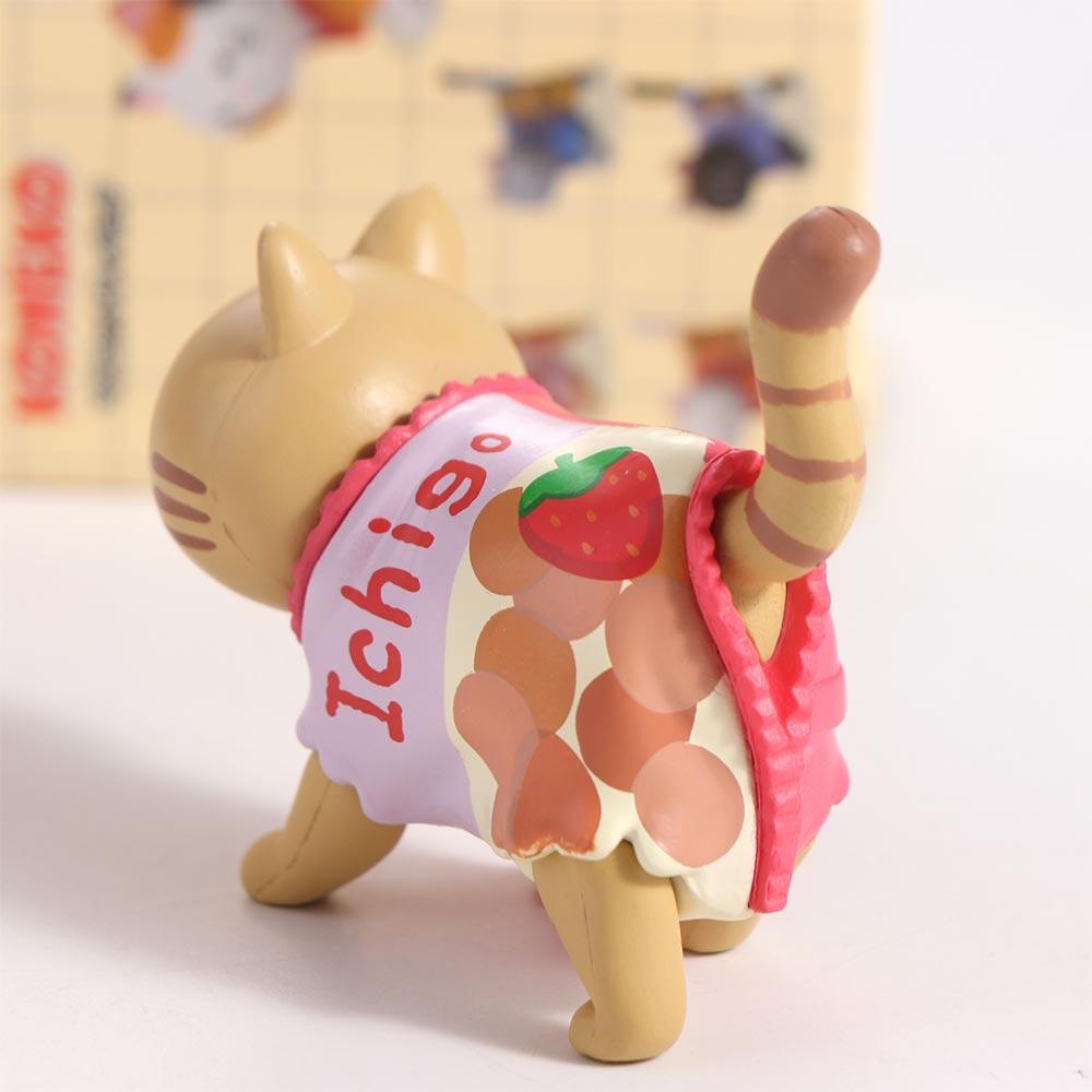 Funny Kittens Snack Cat Figure Walking Animal Mini Cat Model Cartoon PVC Mini Cat Ornaments Desktop Decor