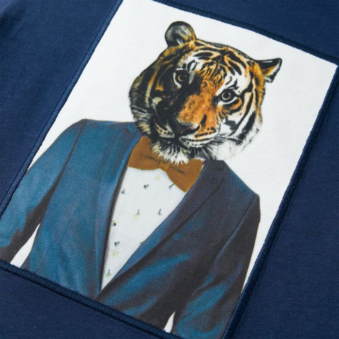 T-shirt pour enfants avec manches courtes bleu foncé 92/104/116/128/140