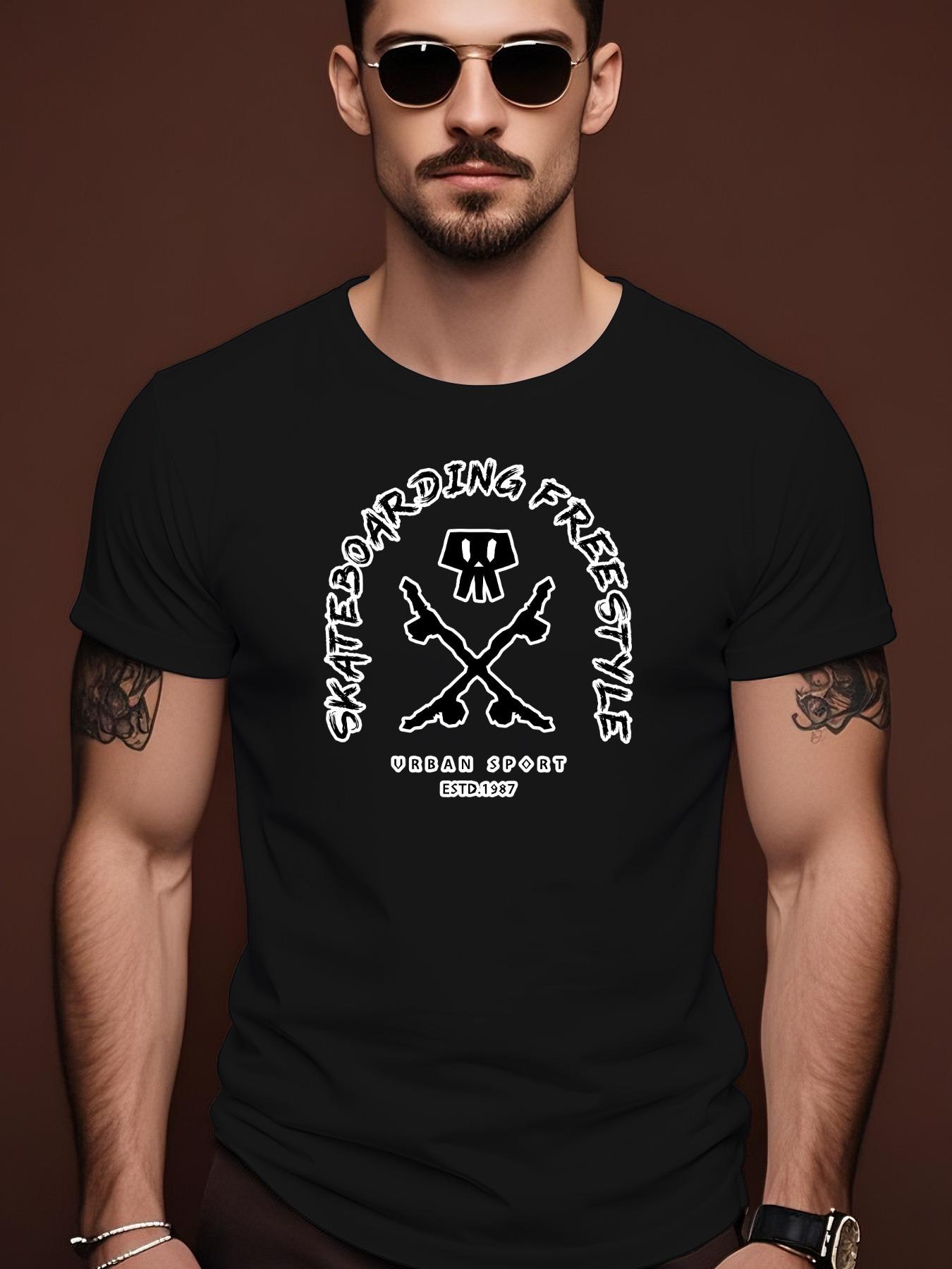 Light Crew Neck Tshirt - Minimalist Streetwear Tee with S... XL